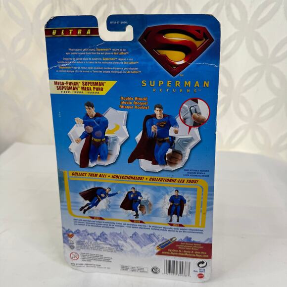 Superman Returns Ultra Mega Punch Superman Mattel 6 inch Action Figure - Picture 8 of 8